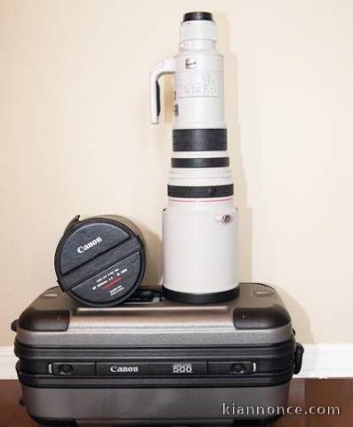 Objectif Canon EF 500mm L IS 4 USM sous garantie