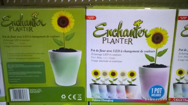 25 Pots de Pleur avec LED à changement de couleurs