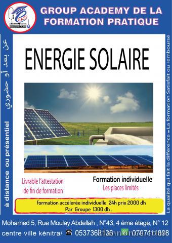 Formation en énergie solaire ( phovoltaiques) 