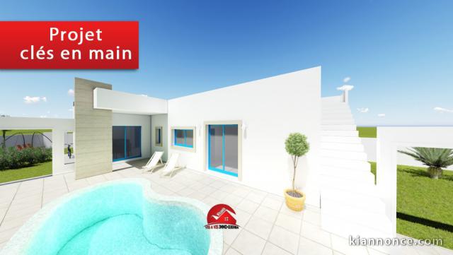 A VENDRE UN PROJET D UNE MAISON CLÉ EN MAIN A HOUMT SOUK DJERBA