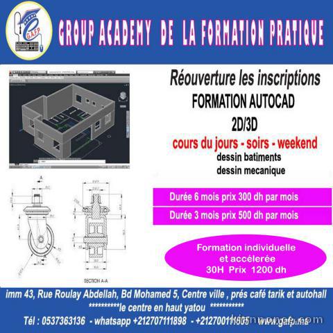 Formation  AutoCad 2D & 3D                                       