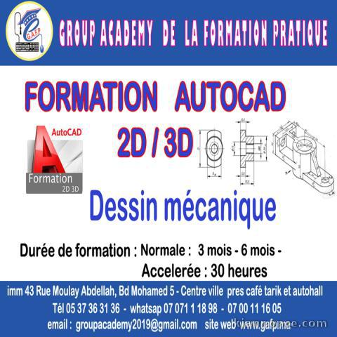 FORMATION  AUTOCAD  2d -3d     