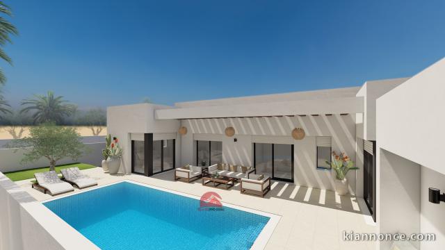 VILLA EN U ET PISCINE PRIVÉE À HOUMT SOUK DJERBA - RÉF P653