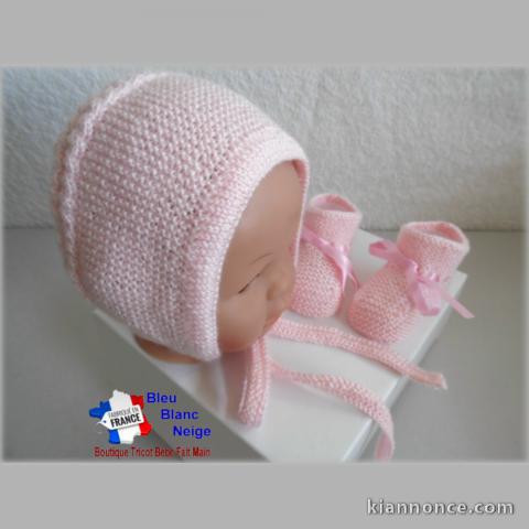 Béguin et chaussons modèles layette tricotés main tricot bébé et 