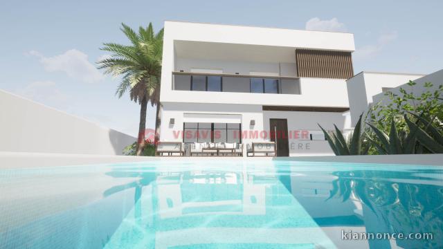 Construction villa avec piscine en zone urbaine Djerba Tunisie 