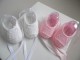 Tricot bébé duo de ballerines laine fait main