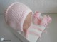 Tricot layette bb fait main béguin style Princesse Charlotte